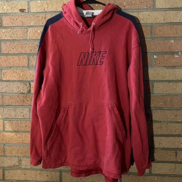 Nike Shirts Vintage Red Nike Hoodie Poshmark